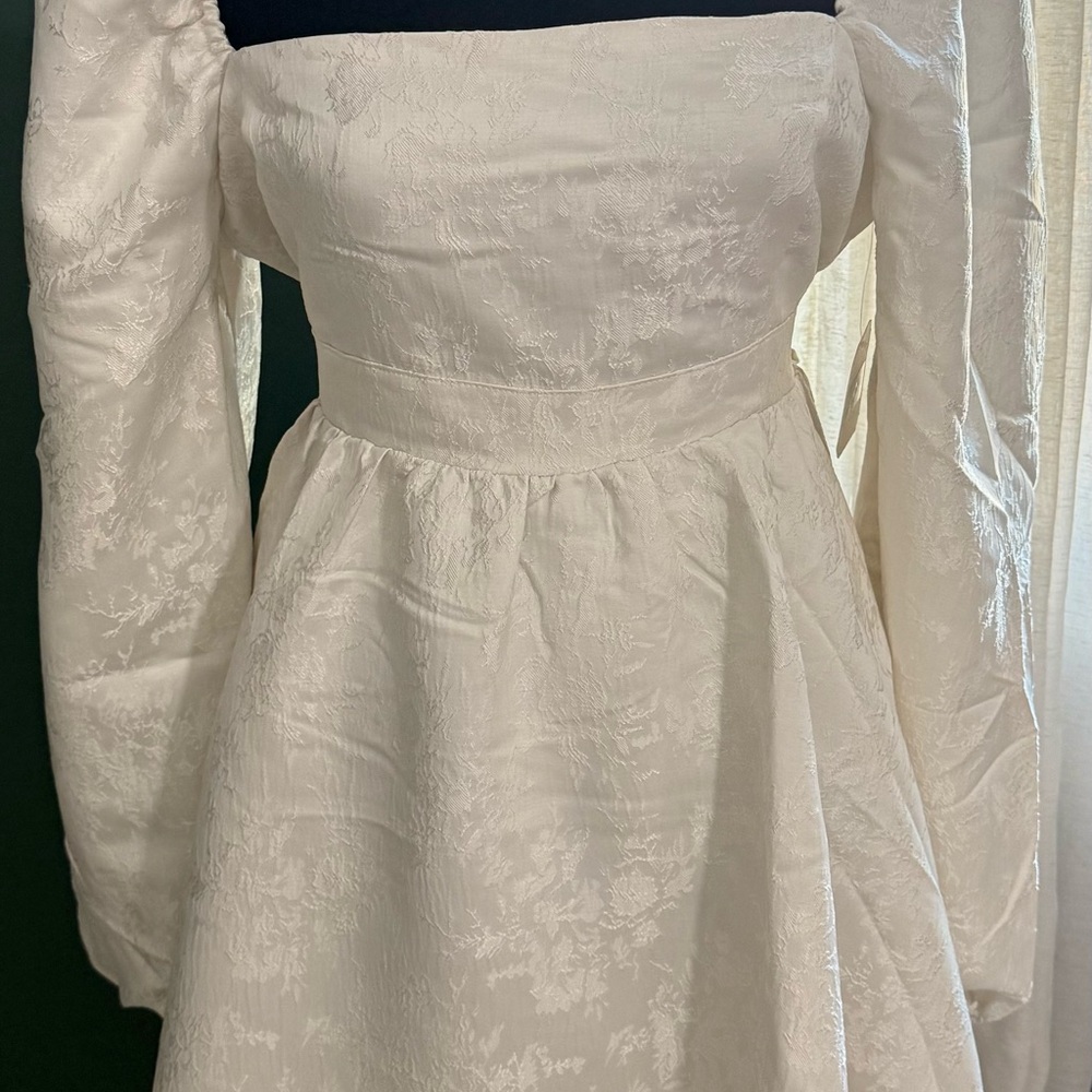 Altar'd State Cream Long Sleeve Dress